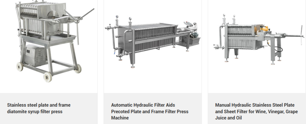 The stainless steel plate and frame filter